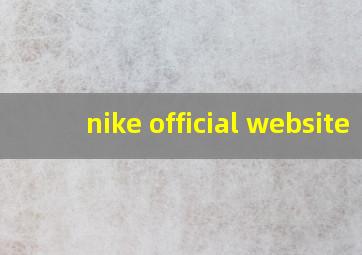 nike official website